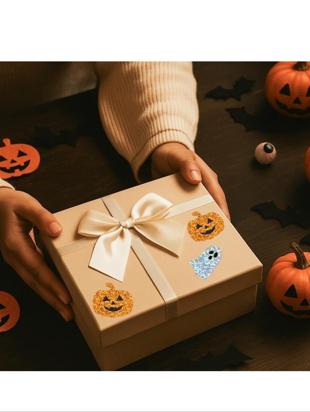Pumpkin and Ghost Sticker - 50ct - Picture 2 of 3